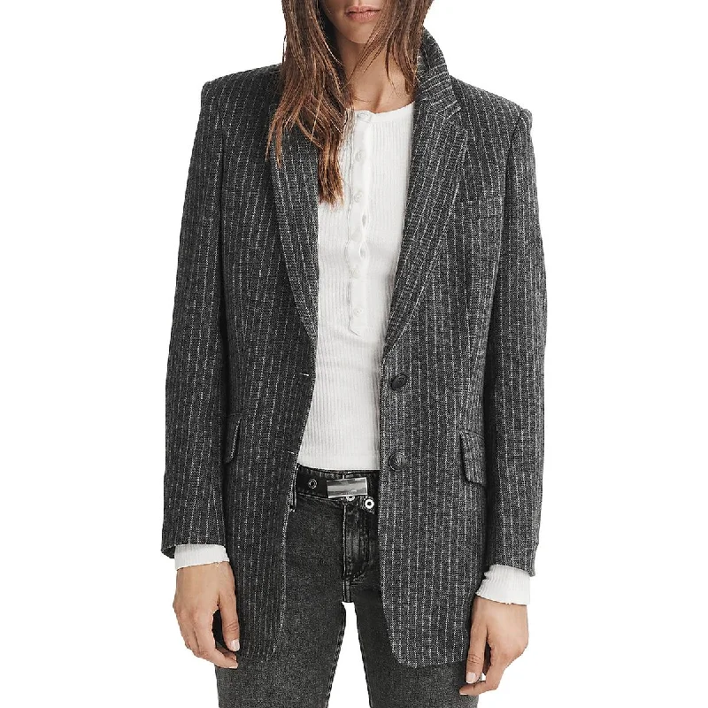 cozy oversized wrap coat for women -Rag & Bone Womens Charles Suit Separate Business One-Button Blazer