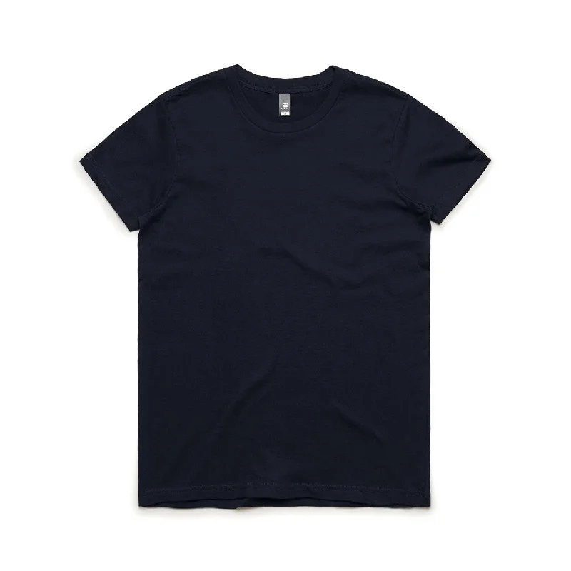 stylish ruffle blouse for women -AS Colour Women's Navy Maple Tee