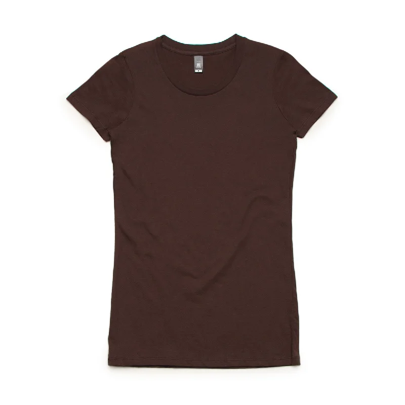 women's twist-front blouse -AS Colour Women's Dark Chocolate Wafer Tee