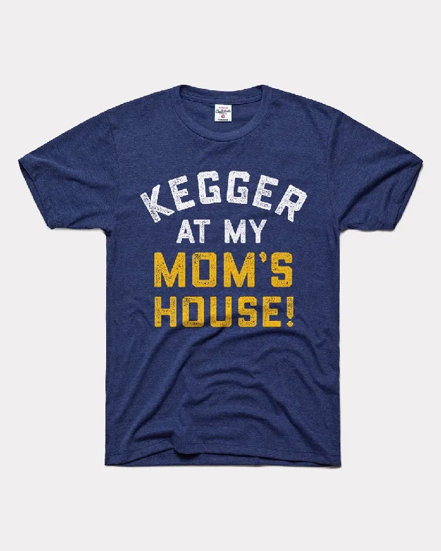 relaxed-fit linen shirt for women -Kegger at My Mom's Vintage Navy T-Shirt