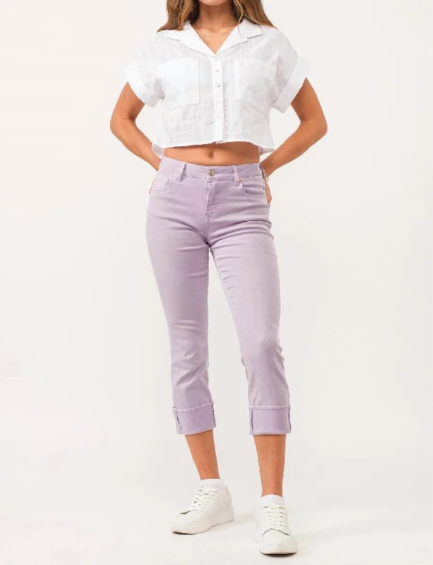 ultra-high-rise cigarette jeans for ladies -Blaire Jeans In Orchid Petal