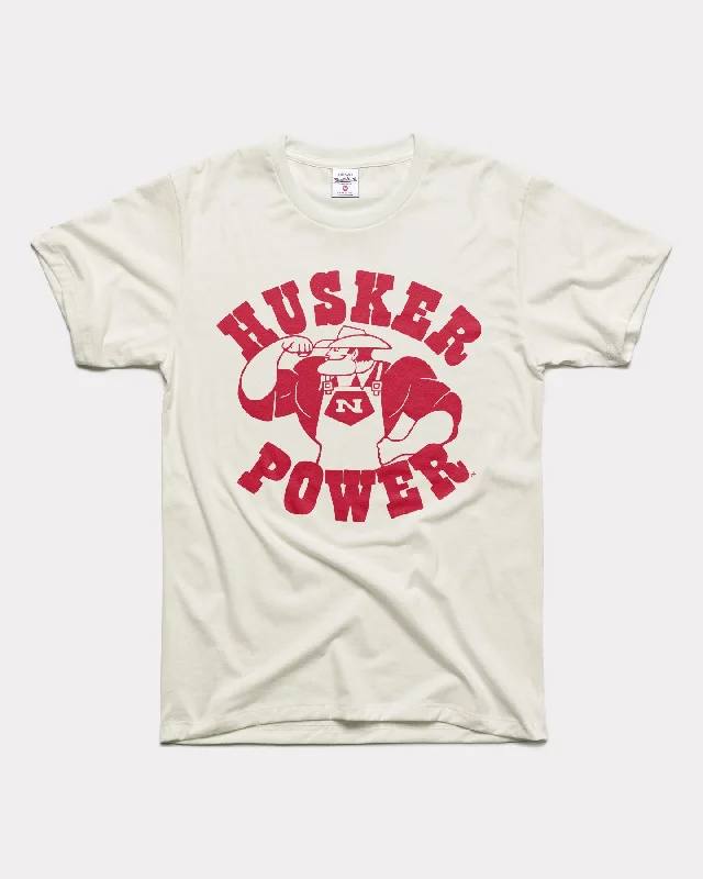 trendy crop top for women -Husker Power Nebraska White T-Shirt