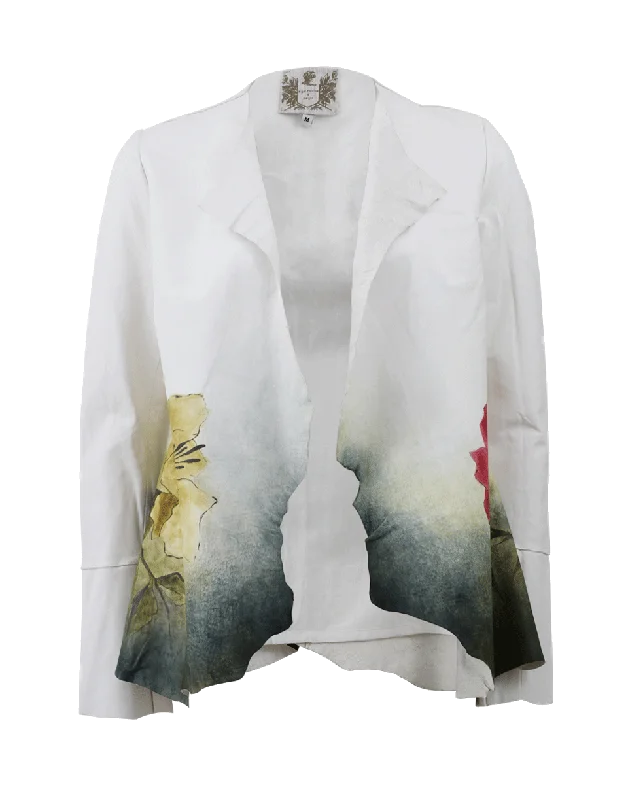 women's elegant cape coat -Flower Painted Bolero Jacket