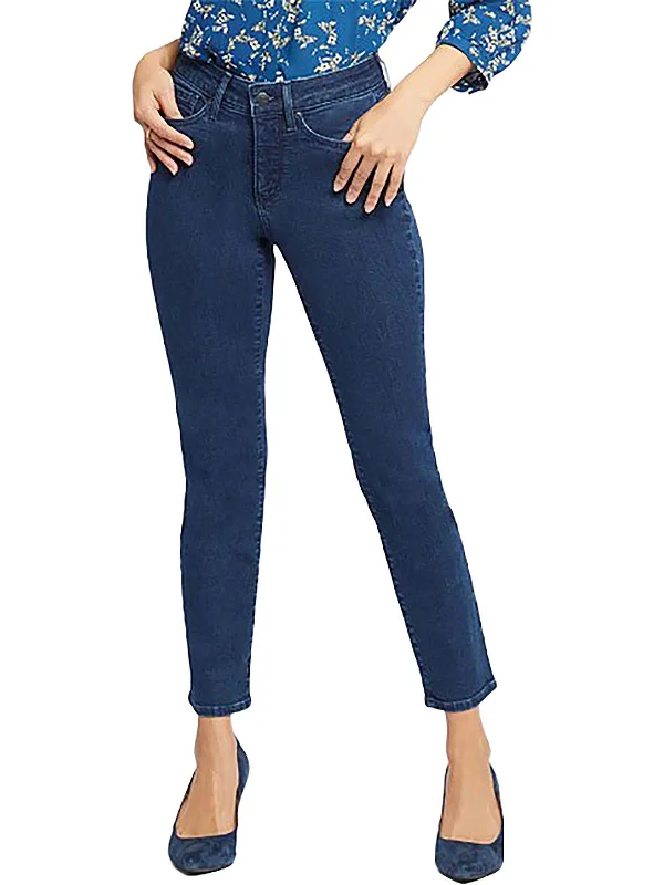 stylish front-slit jeans for women -Shieri Womens Denim Medium Wash Slim Jeans