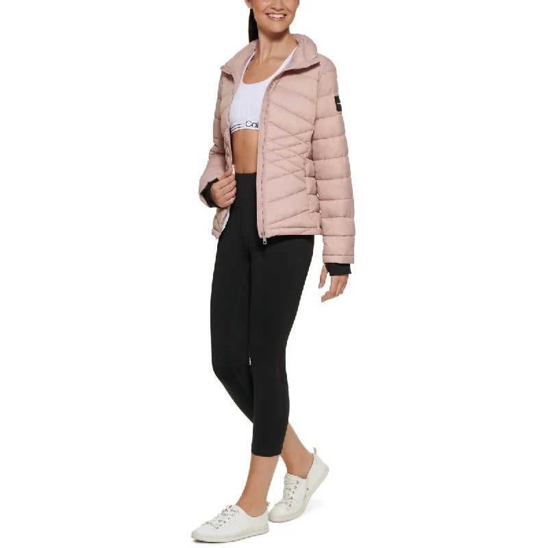 versatile casual coat for women -Calvin Klein Women's Puffer Jacket Pink Size X-Small