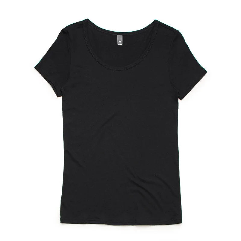 cute button-front blouse for women -AS Colour Women's Black Shutter Tee