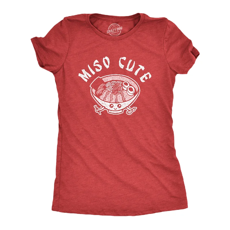 classic polo collar blouse for women -Miso Cute Women's T Shirt