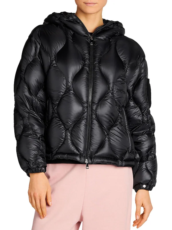 breathable softshell jacket for women -Anthon Womens Quilted Hooded Puffer Jacket