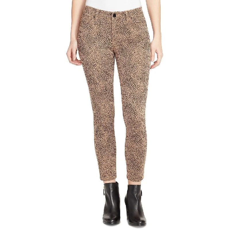 stylish flare-leg denim for ladies -William Rast Women's Perfect Snake-Print Skinny Jeans Brown Size 31