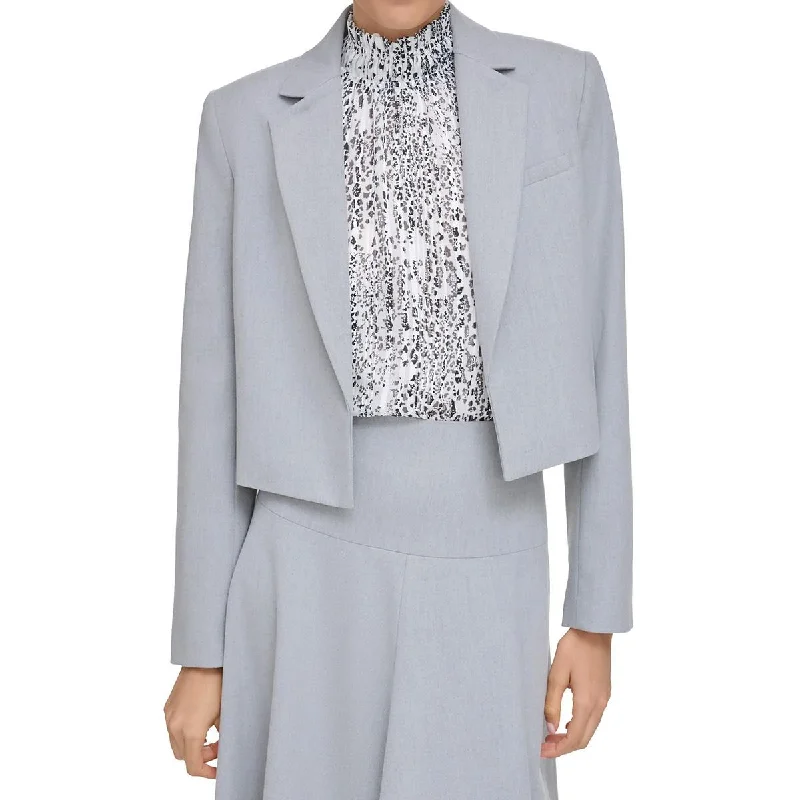 stylish knit jacket for women -Calvin Klein Womens Petites   Professional Office Wear Open-Front Blazer