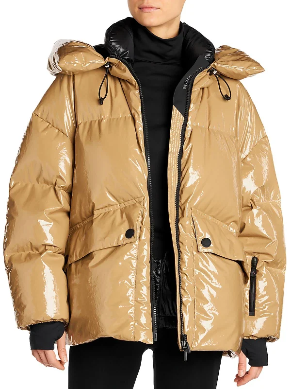 women's elegant cape coat -Tillier Womens Down Heavy Puffer Jacket