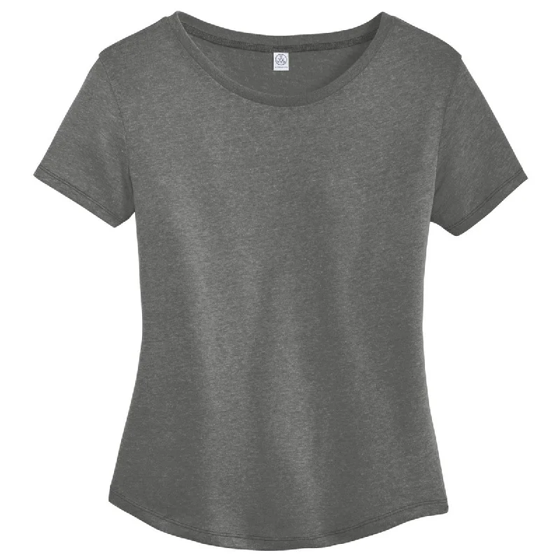 trendy crop top for women -Alternative Women's Vintage Coal Backstage Vintage 50/50 Tee