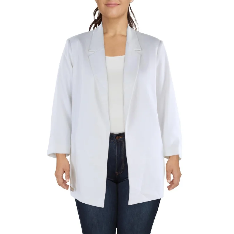 women's lightweight cargo jacket -Tahari ASL Womens Mid-Length Office Open-Front Blazer