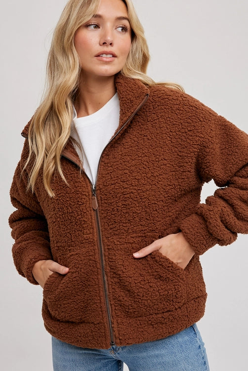 women's double-breasted coat -The Fritz Faux Shearling Jacket