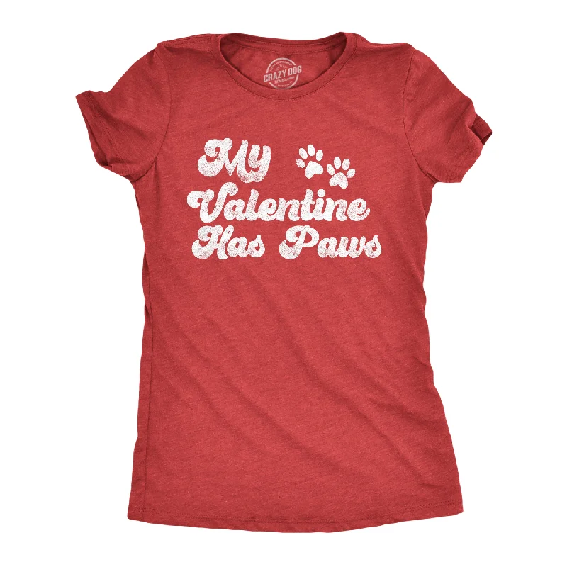 women's ribbed knit top -My Favorite Valentine Has Paws Women's T Shirt