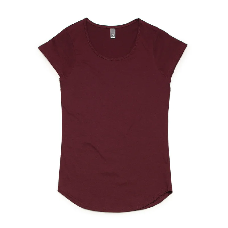 soft waffle-knit top for ladies -AS Colour Women's Burgundy Mali Tee