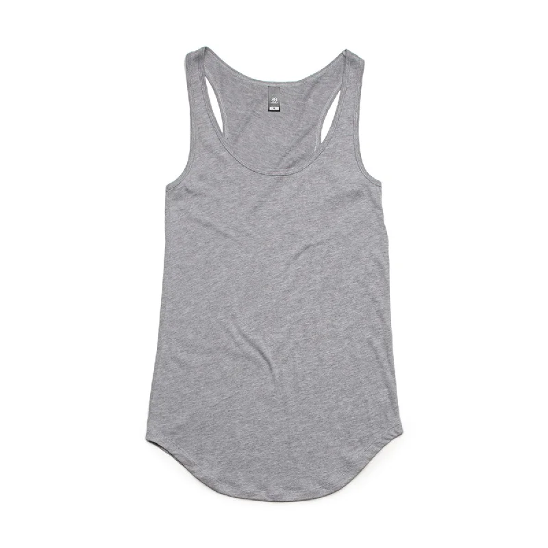 trendy tie-front crop top for ladies -AS Colour Women's Grey Marle Dash Singlet