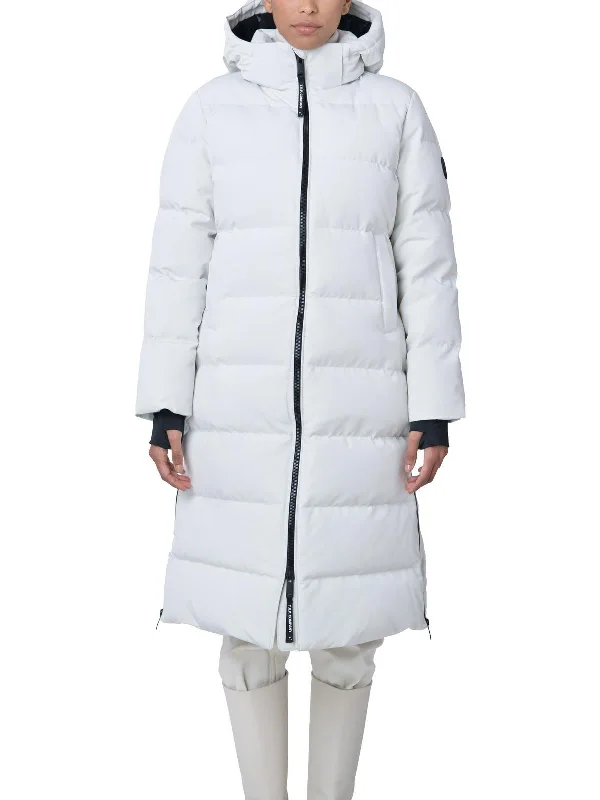 women's long trench coat -Womens Insulated Long Puffer Jacket