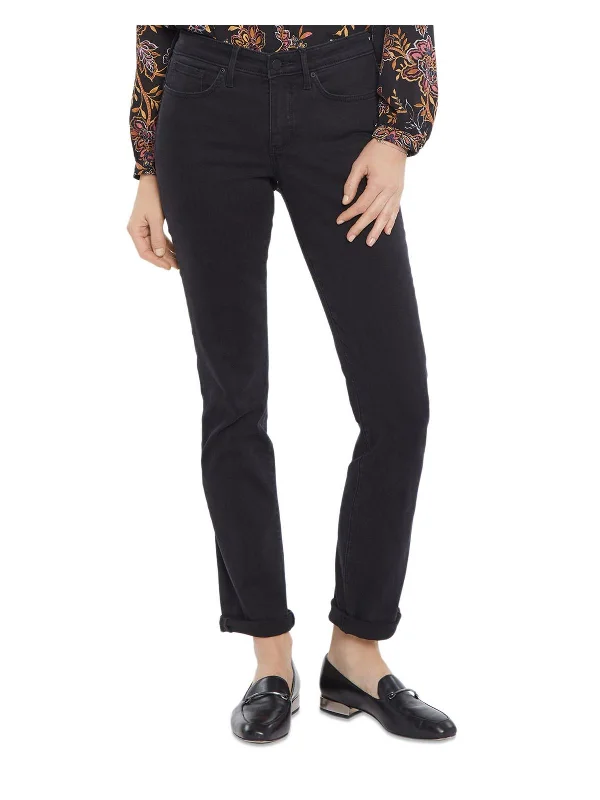 trendy printed denim jeans for ladies -Sheri    Womens Control Top Slim Leg Ankle Jeans