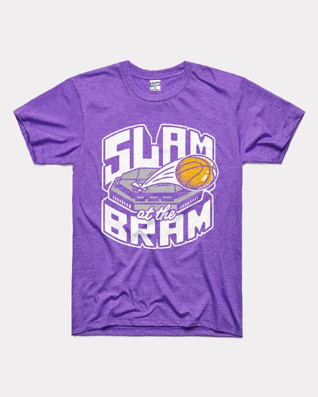 chic pleated detail top for ladies -K-State Wildcats Slam at the Bram Purple T-Shirt