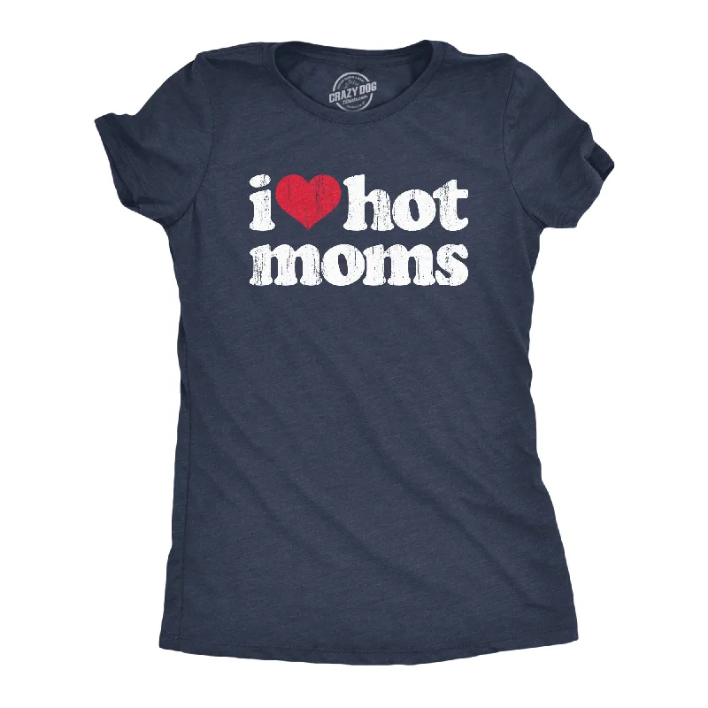 women's striped casual shirt -I Heart Hot Moms Women's T Shirt