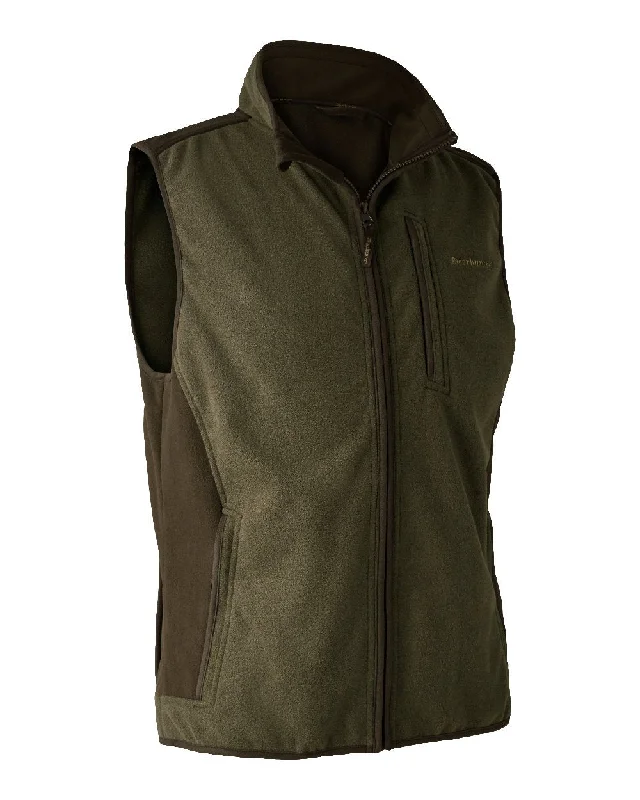 fashionable metallic puffer jacket for women -Deerhunter Gamekeeper Bonded Fleece Waistcoat