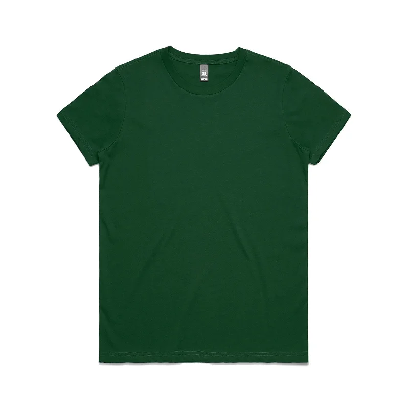 breathable workout top for women -AS Colour Women's Forest Green Maple Tee