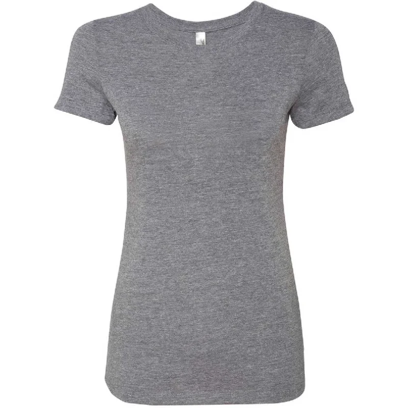 ladies' casual tunic top -Next Level Women's Premium Heather Triblend Crew