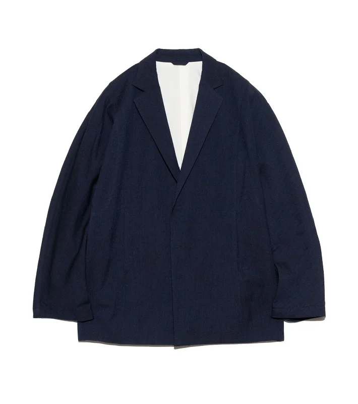 casual linen jacket for women -[Coming Soon]Wool Cotton Crepe Jacket