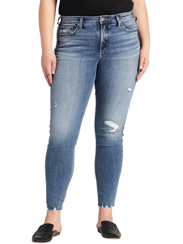 ultra-high-rise cigarette jeans for ladies -Most Wanted Womens Mid-Rise Universal Fit Skinny Jeans