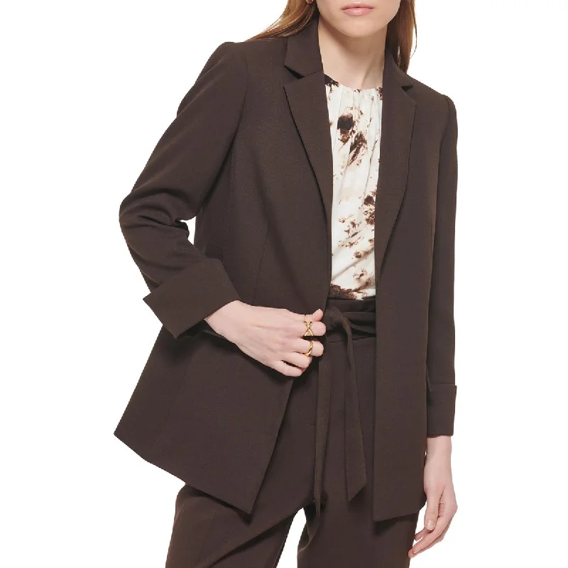 sophisticated evening coat for women -Calvin Klein Womens Notch Collar Suit Separate Open-Front Blazer