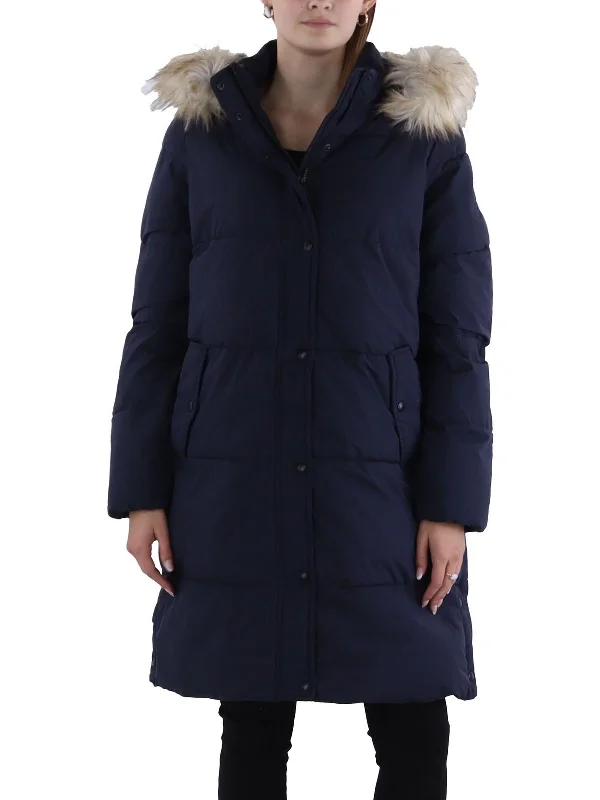 casual coats for women -Womens Quilted Hooded Parka Coat