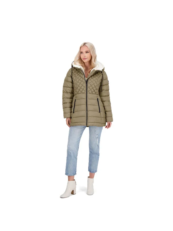 women's oversized corduroy jacket -Cozy Lined Glacier Shield Womens Cozy Quilted Glacier Shield Coat