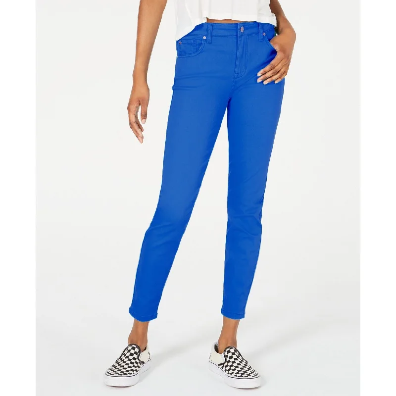 ripped straight-leg jeans for women -Celebrity Pink Juniors Women's Ankle Skinny Jeans Blue Size 5