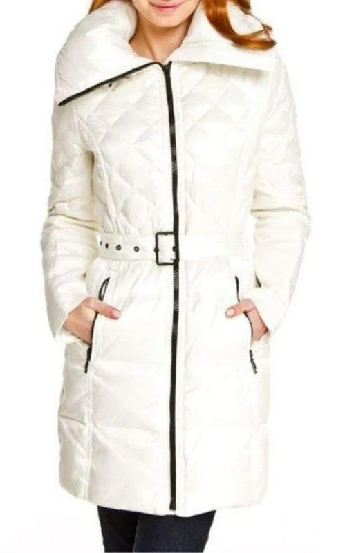 ladies' insulated ski jacket -Pearl Down Quilted Jacket