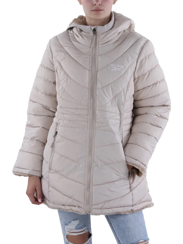 women's winter coat -Womens Insulated Faux Fur Lined Puffer Jacket