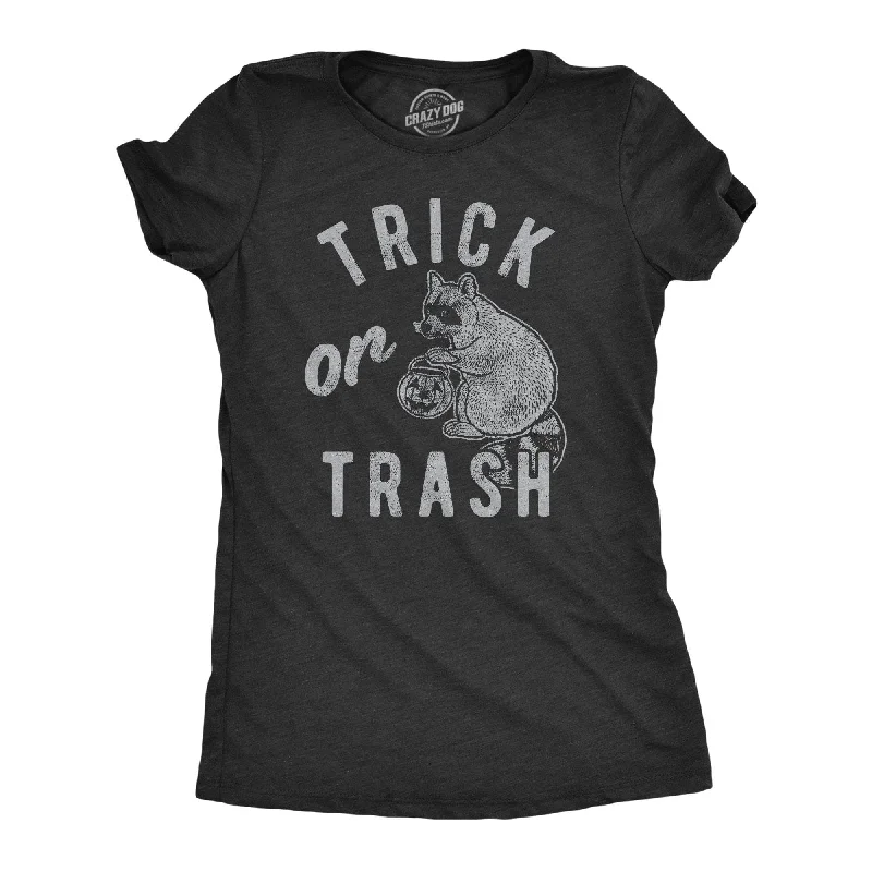 chic layered ruffle top for ladies -Trick Or Trash Women's T Shirt