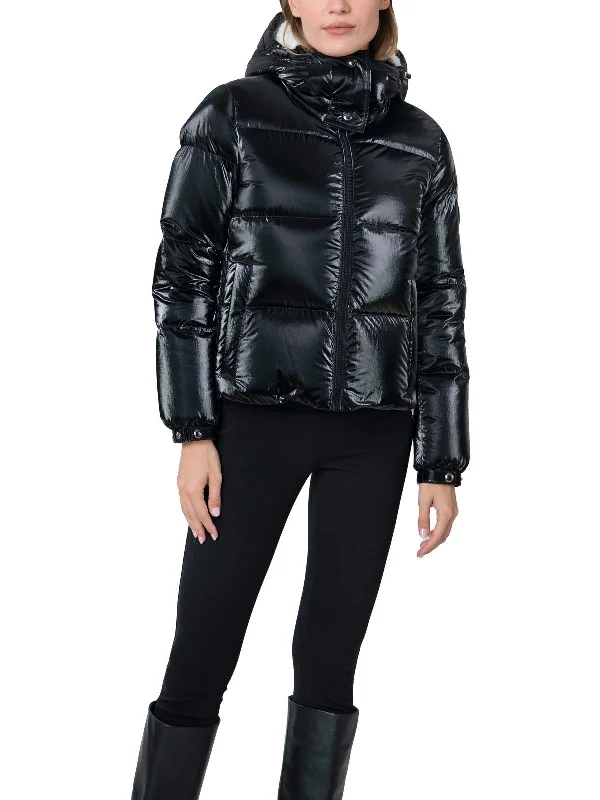 casual coats for women -Womens Insulated Faux Fur Lined Puffer Jacket