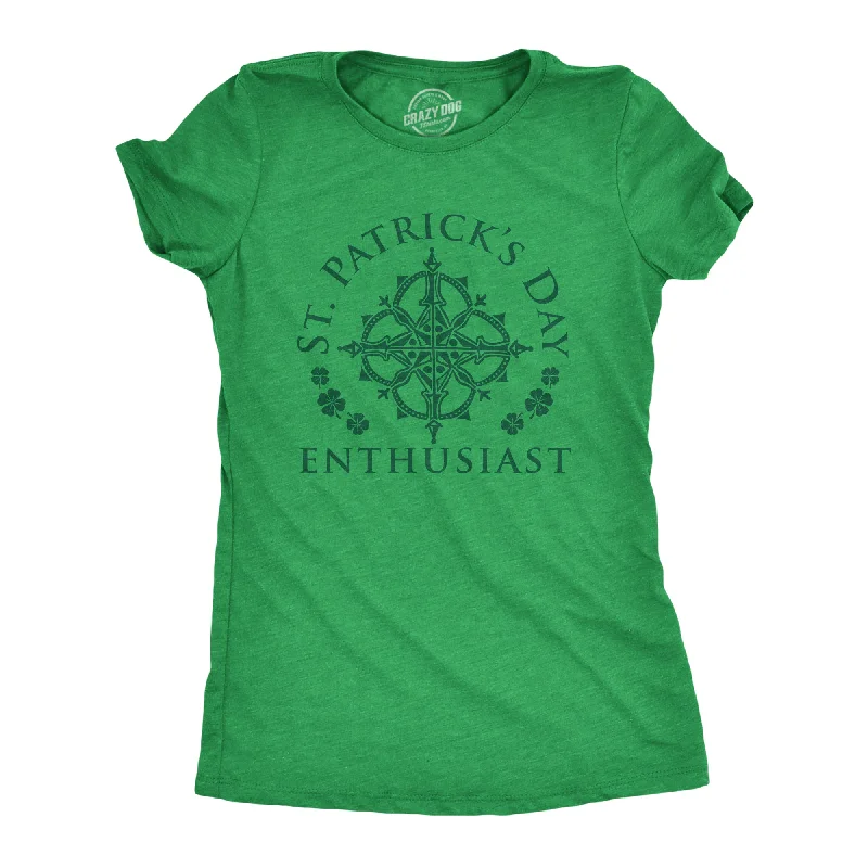 soft cotton t-shirt for women -St. Patrick's Day Enthusiast Women's T Shirt