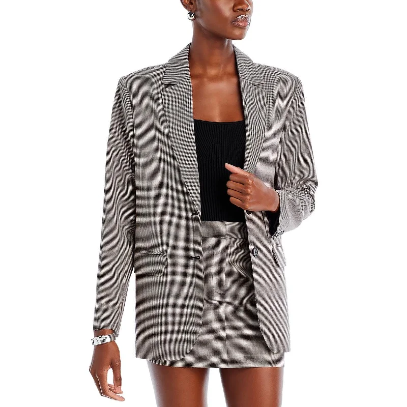 sustainable eco-friendly coat for women -WAYF Womens Veronica Houndstooth Career Two-Button Blazer