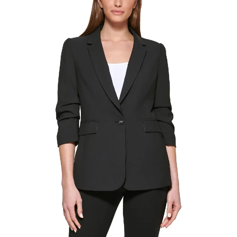 warm down coat for women -DKNY Womens Petites Madison Suit Separate Office One-Button Blazer