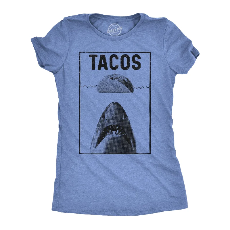 women's button-up shirt -Tacos Shark Women's T Shirt