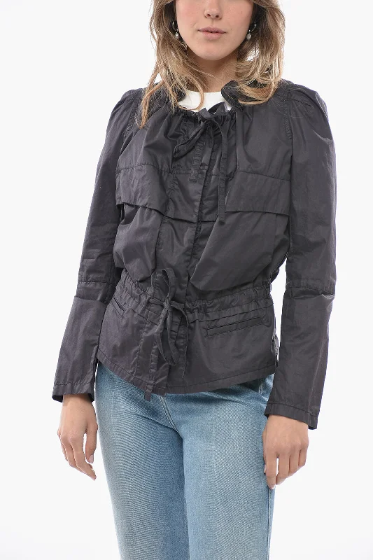 women's hooded winter jacket -Isabel Marant Utility NANCY Jacket with Drawstring