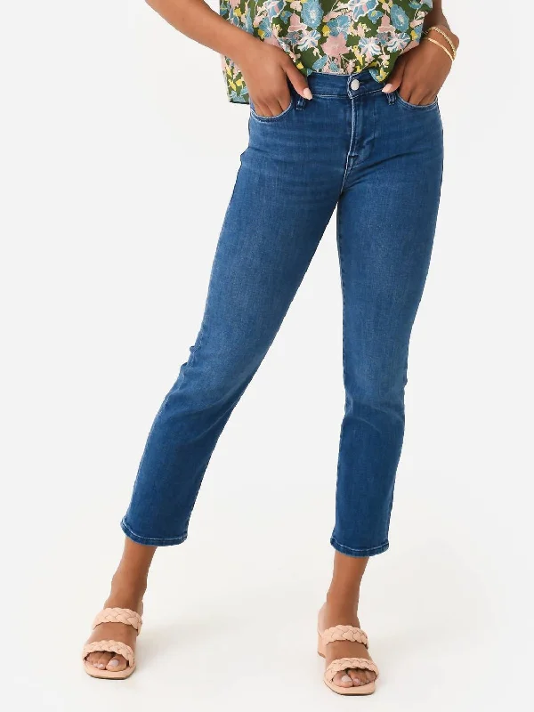 women's ultra-light stretch jeans -Le High Straight Jean In Temple