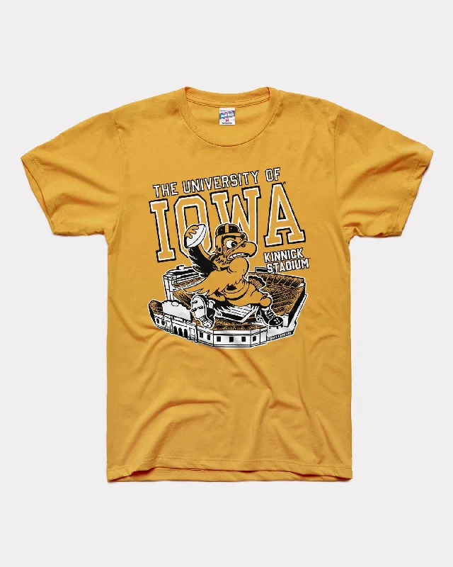 ladies' boyfriend-style shirt -Iowa Hawkeyes Kinnick Stadium Gold T-Shirt