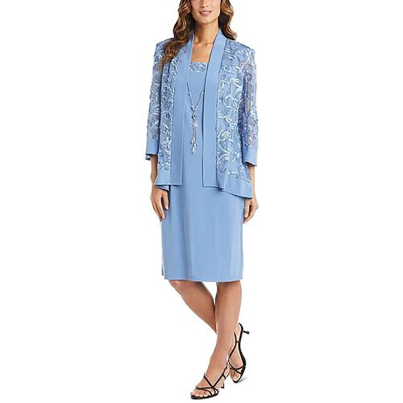 sustainable eco-friendly coat for women -R&M Richards Womens Mesh Soutache Duster Blazer