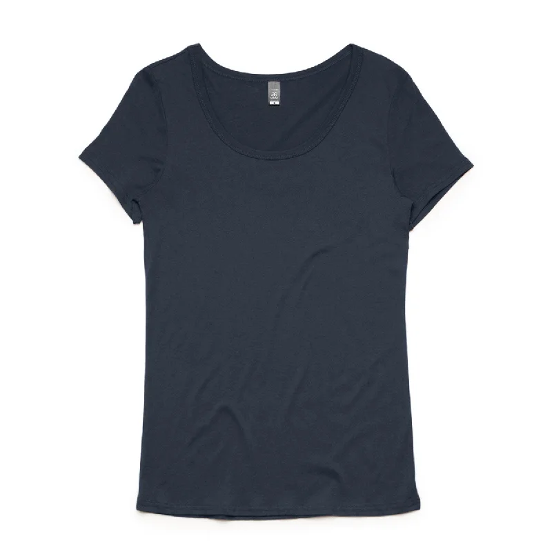 chic layered ruffle top for ladies -AS Colour Women's Navy Shutter Tee