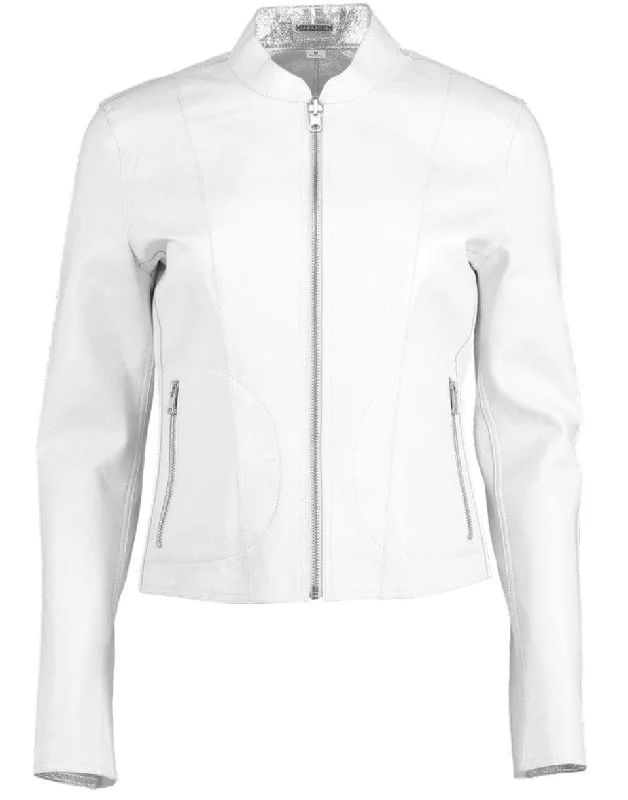 sustainable eco-friendly coat for women -White and Silver Reversible Chapin Jacket