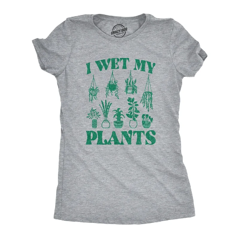 stylish surplice wrap top for women -I Wet My Plants Women's T Shirt