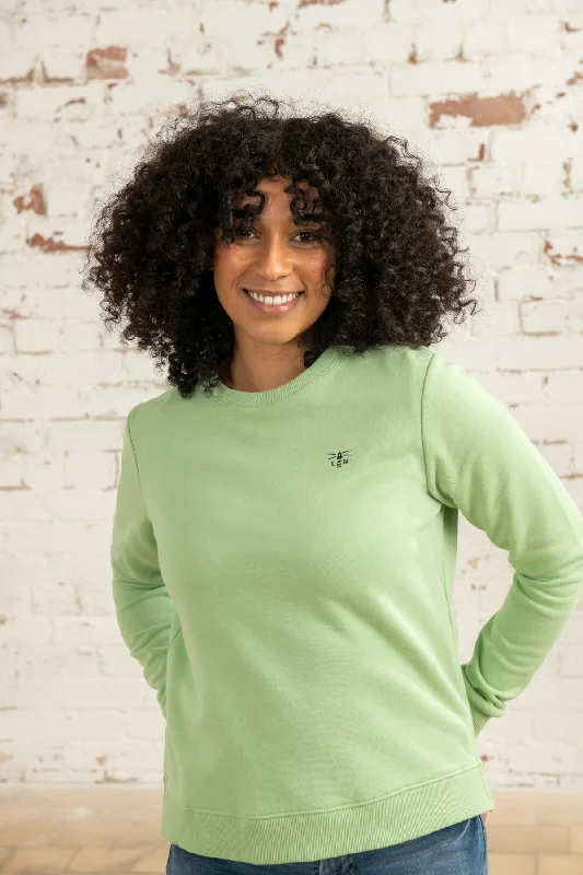 loose-fitting tunic top for women -Seaside Jersey - Soft Green